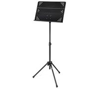 Atril de Orquesta Classic Cantabile OSS-01 - Atril transportable con soporte para partituras desmontable - Tamaño compacto para transporte - Ajustable en altura de 53 a 116 cm - Negro