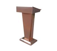 Atril de profesor Host Podium Mostrador de recepción hotel Atril creativo acero inoxidable con compartimentos almacenamiento Púlpito portátil(Gold)