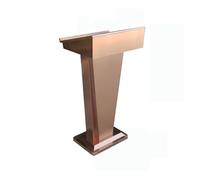 Atril de profesor Podio pequeño del aula de la sala conferencias auditorio oro rosa acero inoxidable Púlpito portátil