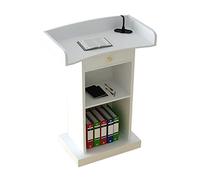 Atril de Suelo Podio Atril Soporte de podio Atril de Madera Podios de pie Mostrador de recepción para oradores con Estante de Almacenamiento Madera Hablante Ideal para conferencias Au (B 1)