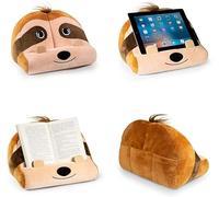 Atril de tela infantil Cuddly Reader Slothy: Kuschelig und formstabil - mit Seitenhalter und Tasche