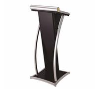 Atril metálico Ajustable para Iglesias, aulas y oficinas. Estante Superior Inclinado para Leer, Realizar presentaciones y Usar el portátil. Púlpito versátil para Escenario y Estudio.