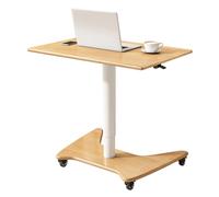 Atril móvil ajustable con ruedas, podio de altura ajustable para oficina y escuela, escritorio portátil sentado a pie, acabado de madera, púlpito de iglesia