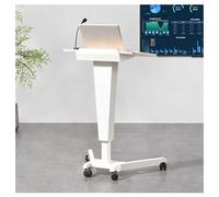 Atril móvil Altura Ajustable Atril Escritorio de pie para Salas de conferencias, Iglesias, aulas y Eventos(Natural)