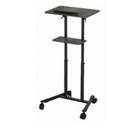 Atril móvil Gembird TVS-DESK-01-BK altura regulable 20kg superficie MDF ruedas negro