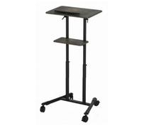 Atril móvil Gembird TVS-DESK-01-BK altura regulable 20kg superficie MDF ruedas negro