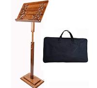 Atril Musica Partituras Porta Libros Atril de música orquestal con bolsa de transporte - Estante de almacenamiento de libros de pie universal antiguo de madera, oficina de estudios de escenario, altur
