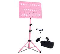 Atril Musica Partituras Porta Libros Atril Para Guitarra, Violín Con Bolsa De Transporte/altura Ajustable, Plegable Ligero De Pie Soporte Para Computadora Portátil, Escuela De La Iglesia, Negro