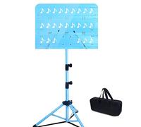 Atril Musica Partituras Porta Libros Atril para guitarra, violín con bolsa de transporte/altura ajustable, Plegable Ligero De pie Soporte para computadora portátil, escuela de la iglesia, Negro