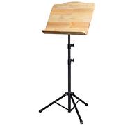 Atril Musica Partituras Porta Libros Portátil Titular de la música para niños músicos hombres, Madera Metal Trípode de almacenamiento para iPad, escuela de iglesia de concierto, Altura ajustable de 31