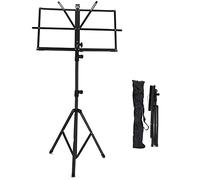Atril Musica Plegable, Atril Partituras con Bolsa de Transporte, Soporte para Partituras Plegable para Libros Atril para Partituras Portátil con Altura Ajustable 65-135cm