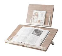 Atril para lectura, soporte grande de doble capa para libros de estudiantes, soporte portátil, altura de ángulo ajustable, soporte de manos libres para lectura, libros de texto, música, computadora p