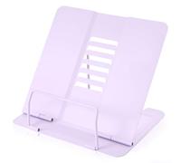 Atril para Libros, Atril Estudio Metálico Ajustable, Estante Lectura Plegable Ajustable de 45° a 60°, para Tableta Música Libro de Recetas Escuela Cocina Oficina(Morado)