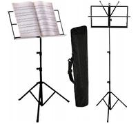 Atril para Partitura Plegable Portátil Música Soporte Metálico Ajustable en Altura 65-90-123cm con Bolsa de Transporte Trípode Libros Pupitre