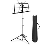Atril plegable for partituras, color negro, altura ajustable y ahorro de espacio, soporte estable for partituras musicales for interpretaciones para partituras