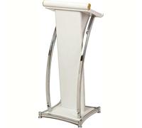 Atril Podio Soporte para hablar, leer y presentaciones - Borde de metal, ideal para restaurantes, iglesias, bodas y aulas