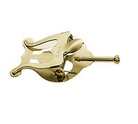 Atril trompeta recto, corto, dorado