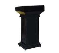 Atriles Y Podios, Atriles Portátiles De Madera Con Ruedas Bloqueables, Atriles De Iglesia Y Púlpitos, Ideales For Aulas Y Bodas(Black)
