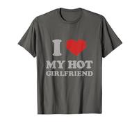 Atristado Corazón Mi Caliente Novia Traje Amo Mi Caliente GF Camiseta