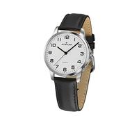 Atrium A37-10 - Reloj de Pulsera de Cuarzo para Mujer, Color Plateado Muy Claro 3 Bar, Correa de Piel, Color Negro