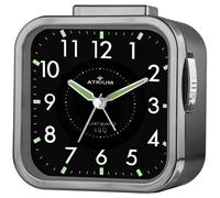 ATRIUM Despertador Cuarzo Analógico Reloj Senior Negro A530-4 sin Tic Tac Talla
