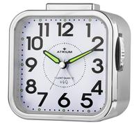ATRIUM Despertador Cuarzo Analógico Reloj Senior Plata A530-19 sin Tic Tac Talla