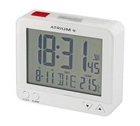 Atrium Despertador Digital Blanco controlado por Radio con iluminación, repetición, Fecha y Temperatura A760-0.
