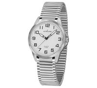 Atrium Reloj de pulsera analógico de cuarzo para mujer, muy claro, con manecillas luminosas y correa de acero, color plateado A49-50