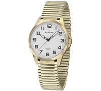 Atrium Reloj de pulsera analógico para hombre, cuarzo, muy claro, con manecillas luminosas y correa de acero, color dorado A48-60