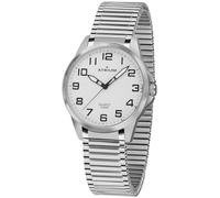Atrium Reloj de pulsera analógico para hombre, cuarzo, muy claro, con manecillas luminosas y correa de acero, color plateado A48-50