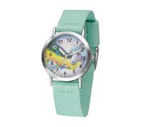 Atrium Reloj de pulsera analógico para niña de cuarzo con correa de nailon, correa textil, color menta y esfera de caballo, colores pastel A44-13, verde menta, Correa
