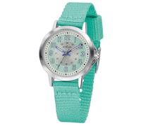 Atrium Reloj de pulsera analógico para niña de cuarzo, extraclaro, con correa de nailon, correa de tela, color verde menta A46-13, verde menta, Clásico