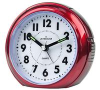 Atrium Reloj Despertador analógico Rojo silencioso, con luz y función de repetición A240-1