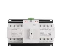 ATS 4P 63A 125A Dual Power Automatic Transfer Switch AC380V Changeover Switch Circuit Breakers Uninterrupted Power(4P 63A)