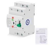 ATS Conmutador Automatico 220V 63A 2P con Prioridad de Red | Cambio en Menos de 50 ms Montaje DIN de 35 mm e Indicadores para Generador UPS Vivienda Autocaravana y Pequeño Comercio