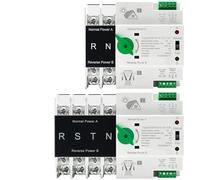 ATS de riel DIN for PV e inversor, transferencia de potencia dual, 2P, 4P, CA 110 V, CA 230 V, 125 A, 1 unidad(4P,AC230V)