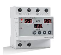 ATS Interruptor Transferencia 63 A, Interruptor de Transferencia Automática monofásico AC220V con protección contra sobretensión y subtensión para sistemas fotovoltaicos y generadores