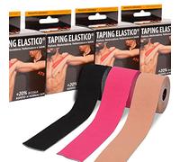 ATS Taping Elastico® Cinta profesional para fisioterapia, kinesiología y deporte - Rollos 5 cm x 5 m Transpirable y resistente al agua con +20% de pegamento (Misti, 24)