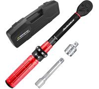 ATsafepro Llave Dinamométrica 3/8'', 3-25 Nm Llave Dinamométrica Bicicleta con Extensión de 10cm y Adaptador Reductor a 1/4" para Bicicleta y Motocicleta, Doble Sentido 72 Dientes