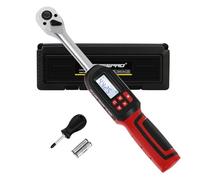 ATsafepro Llave dinamométrica digital de 3/8 pulgadas, llave dinamométrica electrónica de 3-60 Nm ± 2% de precisión de par de torsión de doble dirección, memoria preestablecida, zumbador y