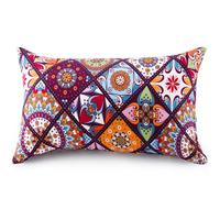 ATsense: Juego de 2 fundas de almohada de 50 x 80 cm, 2 piezas - 100% algodón, funda de almohada multicolor con cremallera, súper suave y premium, hipoalergénica, funda de almohada súper cómoda
