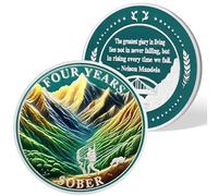 AtSKnSK Moneda de sobriedad de 4 años 1 - 10 años de sobriedad moneda renacer HA NA AA adictos a la recuperación fichas medallones narcóticos anónimos alcohólicos regalos para hombres y mujeres (4