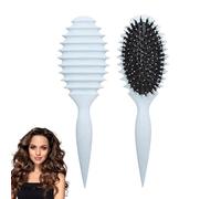 Atsmoce® 2024 Nueva Curl Hair Defining Brush Curl Define Styling Brush Cepillo Pelo Cerdas Jabalí, Unisex (Blue)
