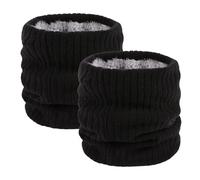 ATSNOSH 2 Piezas Braga para Cuello Invierno, Bufanda Tubular Bufanda Invierno para Hombre Mujer, Engrosado Elástico Calentador de Cuello Térmica, Braga Cuello Moto Elasticidad