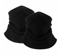 ATSNOSH 2 Piezas Braga para Cuello Invierno para Hombre Mujer, Negro Bufanda Tubular, Bufanda Invierno, Elástico Calentador de Cuello Térmica, Braga Cuello Moto Elasticidad Multifunción (Negro)