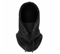 ATSNOSH Negro Gorro Polar con Capucha, Pasamontañas Unisex, Máscara de Esquí, Balaclava, Calentador de Cuello, Multiusos Térmica Forro Polar Sotocasco (Talla única, Negro)