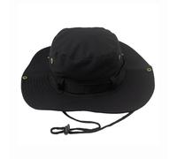 ATSNOSH Sombrero de Pescador, Sombrero de Sol para Hombre Mujer, Sombrero de Acampada con Correa Ajustable, Gorro Safari, Gorra de Sol de Jungla, Protección UV (FR/ES, Letras, Talla única, Negro)