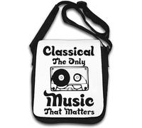 Atspauda Classic The Only Music That Matters - Bolso de hombro con cinta de casete, color blanco, White, Talla única