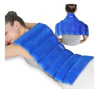 Atsuwell Almohadilla de calefacción grande para microondas para aliviar el dolor de espalda, almohadilla térmica completa de 55,8 x 33 cm, apta para microondas con terapia de compresa caliente y fría para calambres, dolor de estómago, dolor muscular, dolor en las articulaciones y fatiga