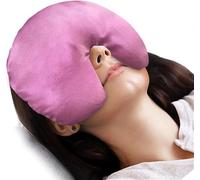 Atsuwell Mascarilla sinusal, antifaz para ojos secos, migrañas, dolores de cabeza, alivio de presión sinusal y relajación, almohadilla para los ojos, apta para microondas, cojín para calentar la cara
